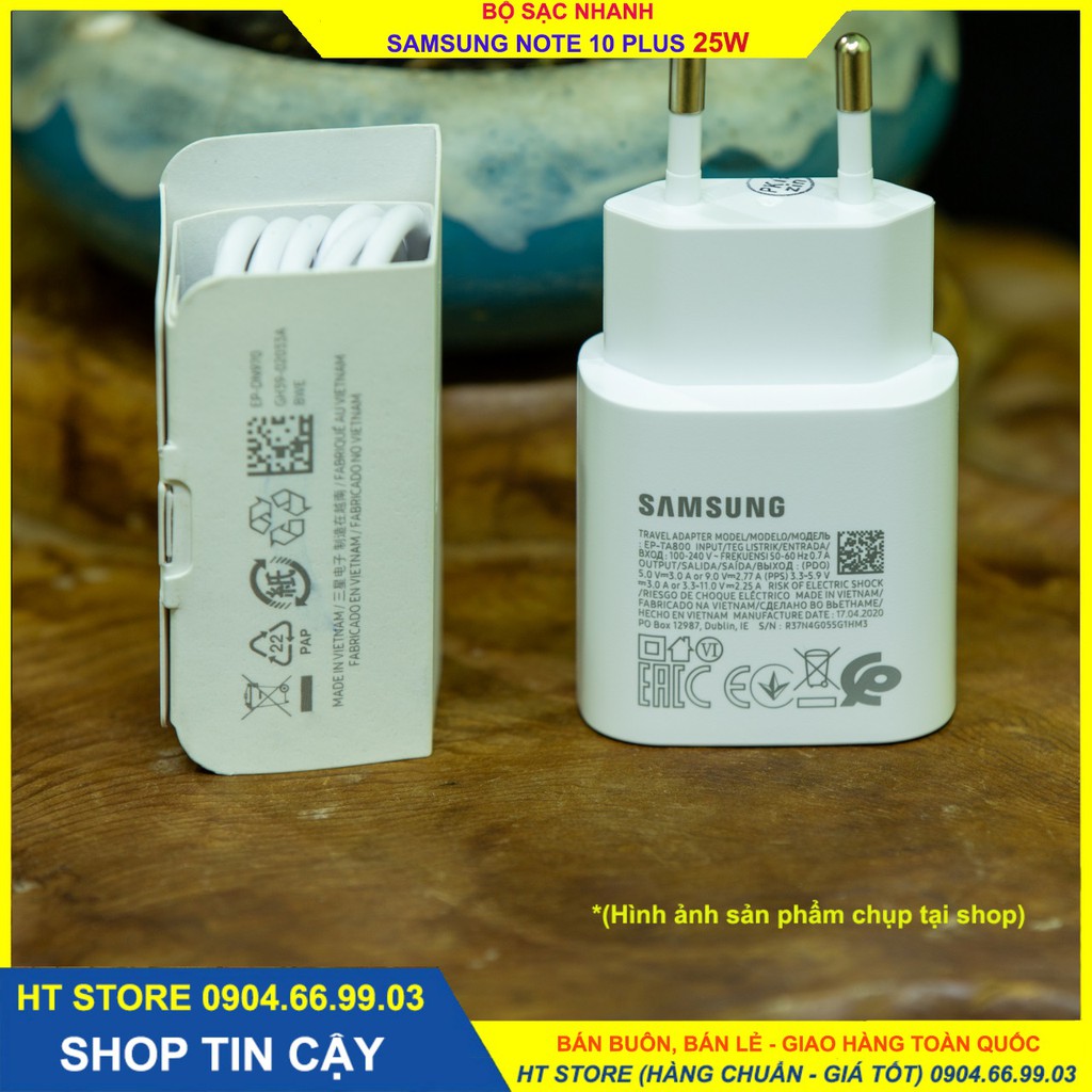 Bộ Sạc SIÊU NHANH Sam sung chính hãng 25W Zin/Note 10/Note 10Plus/S110 5G/A90/A80/A70 - Cáp Type C to Type C