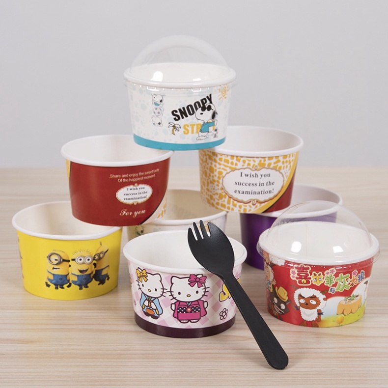 cốc giấy đựng bánh [FREESHIP❤️] set 50 cốc cừu nắp cầu