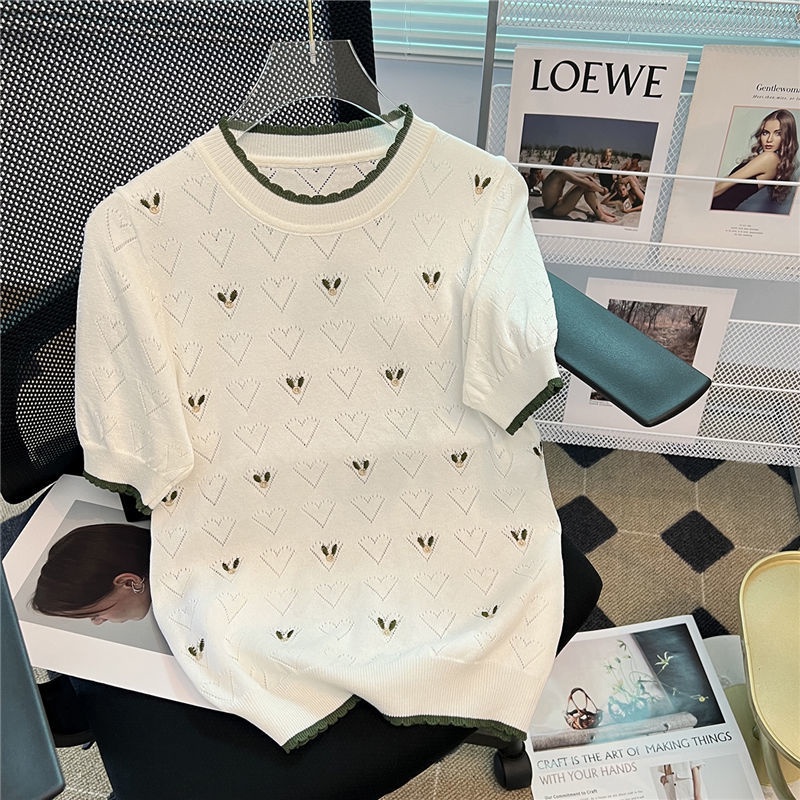 Áo dệt kim Pure Cube tay ngắn thiết kế mới thời trang mùa hè dành cho nữ