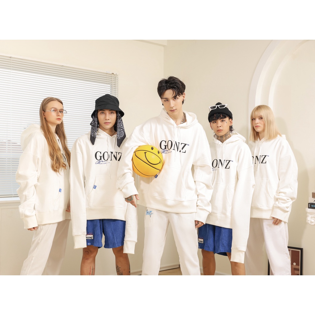 Áo Hoodie Nỉ Form Rộng Phong Cách Thu Đông - Hoodies 01 - Màu Trắng