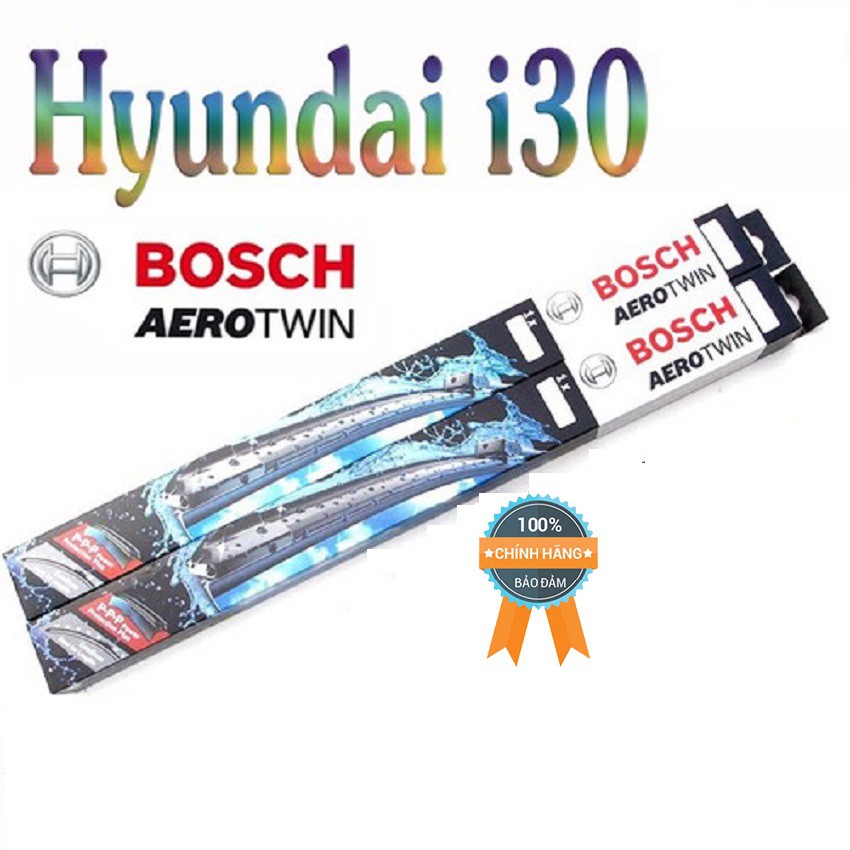 { XE I30 } Bộ2 Gạt mưa BOSCH AEROTWIN Chính Hãng Cho xe [Hyundai I30 ] 18” + 24” tương đương với chiều dài 450mm +600mm.