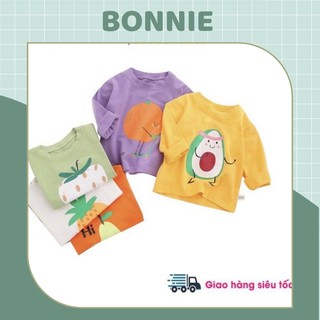 Áo cotton in hình hoa quả cho bé 8-18kg Bonnie quần áo trẻ em