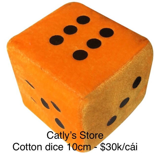 Cotton dice 10cm - Xí ngầu bông 10cm