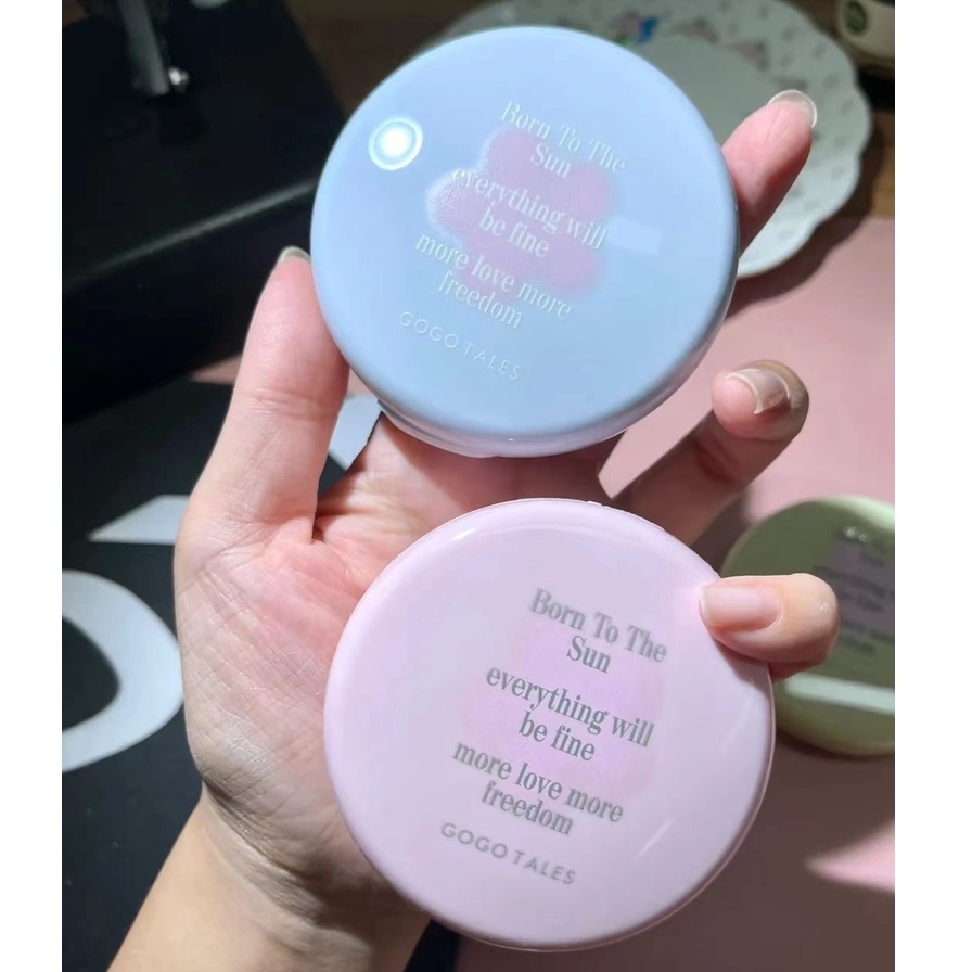 Phấn Nén Trang Điểm Bắt Sáng 2 Màu Gradient Tự Nhiên Lâu Trôi GOGO TALES NO.GT396