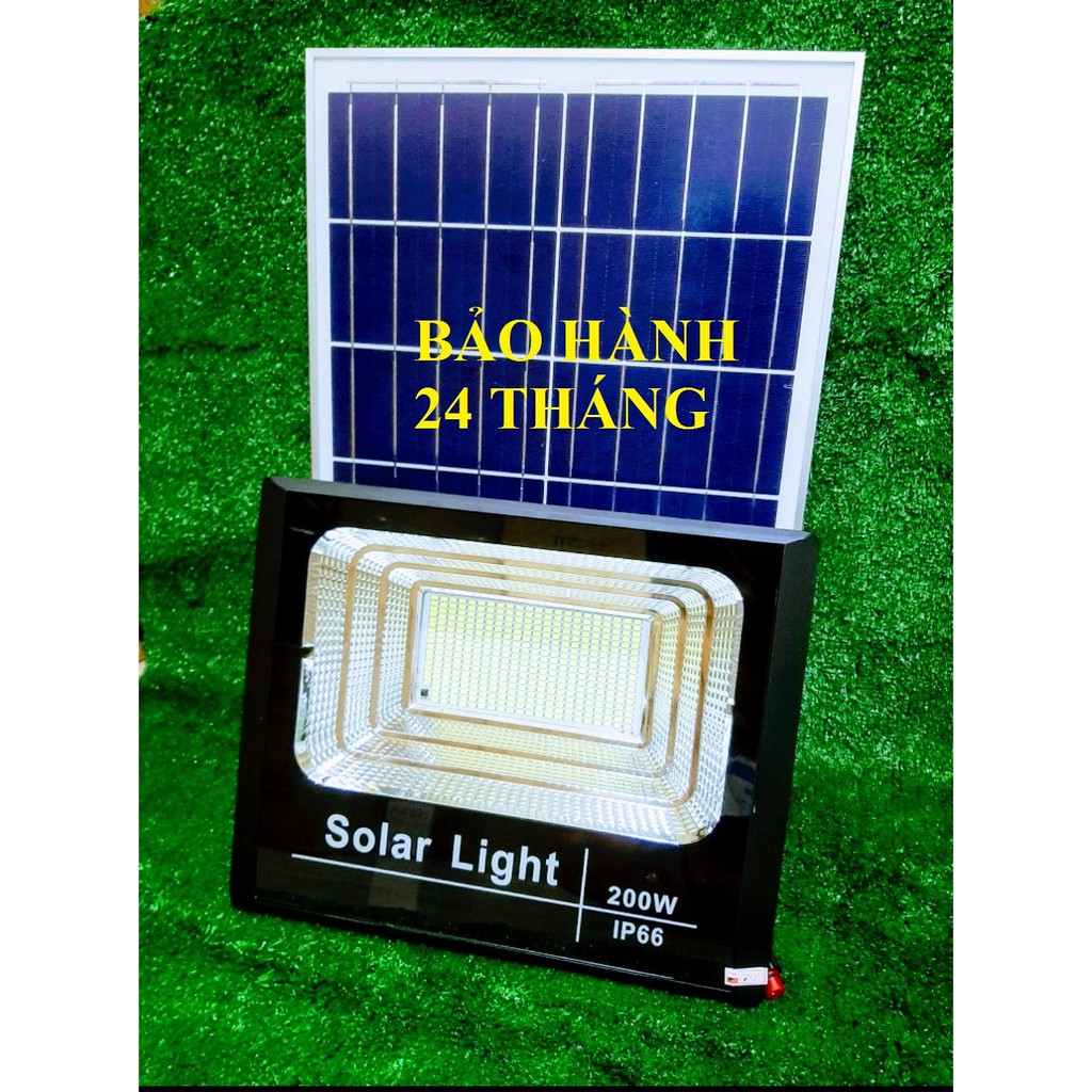 Đèn LED Pha Năng Lượng Mặt Trời 200W Khung Vỏ Nhôm Chống Nước