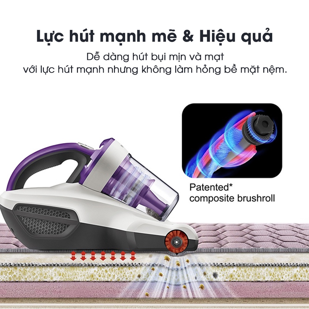 Máy hút bụi giường nệm diệt khuẩn UV JIMMY JV12 Anti-mite Vacuum Cleaner 10000Pa hút sâu 30 cm