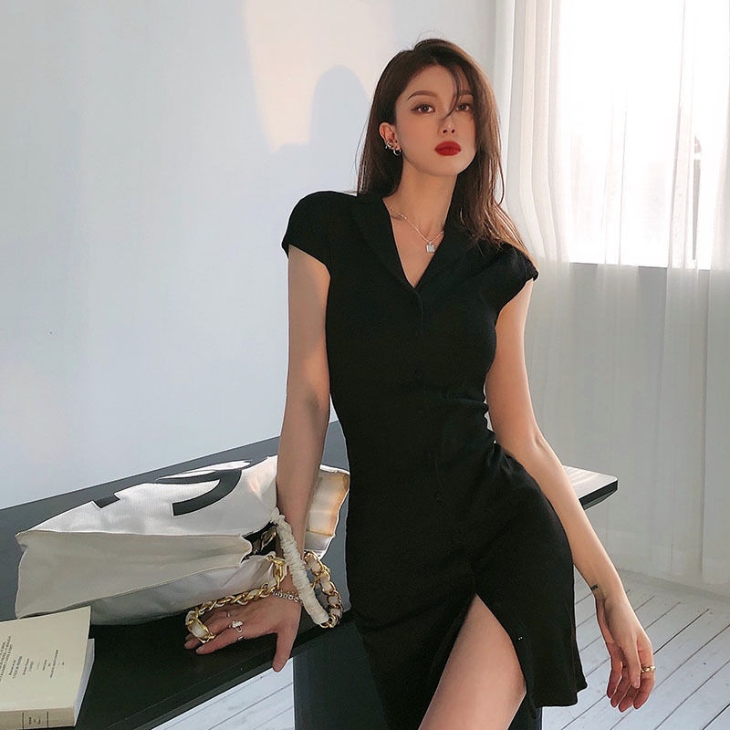 Đầm Dệt Kim Tay Ngắn Dáng Ôm Màu Trắng Thời Trang Mùa Hè Phong Cách Hàn Quốc Cho Nữ