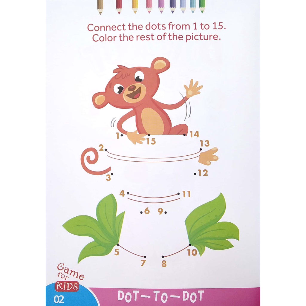 Sách Dot To Dot Color - The Rest Of The Picture - Nối Số Và Tô Màu 1