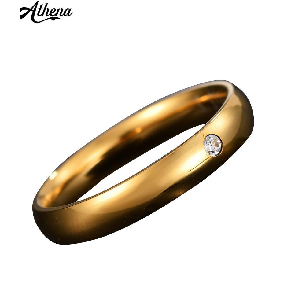 Nhẫn Inox ĐíNh Kim Cương Giả LấP LáNh ThờI Trang Cho Nữ