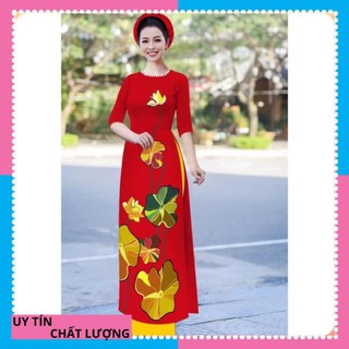 [ HÀNG CAO CẤP ] áo dài truyền thống lụa 3D