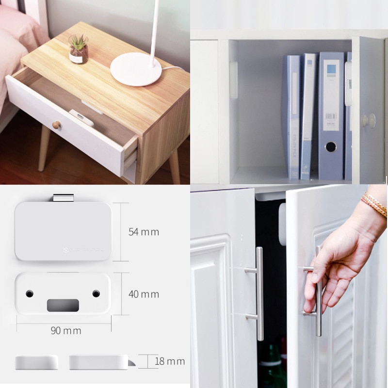 Khóa Cửa Tủ Thông Minh Xiaomi Không Chìa Khóa Bằng Ứng Dụng Kết Nối Bluetooth An Toàn Cho Trẻ Em