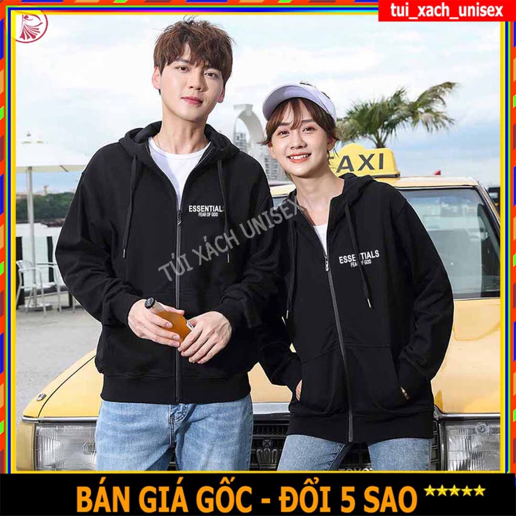 ❤️ SIÊU HÓT ❤️ Áo Khoác Unisex Nam Nữ Khóa Kéo Jacket In Logo Form Rộng có nón chống nắng túi to nam nữ mẫu mới