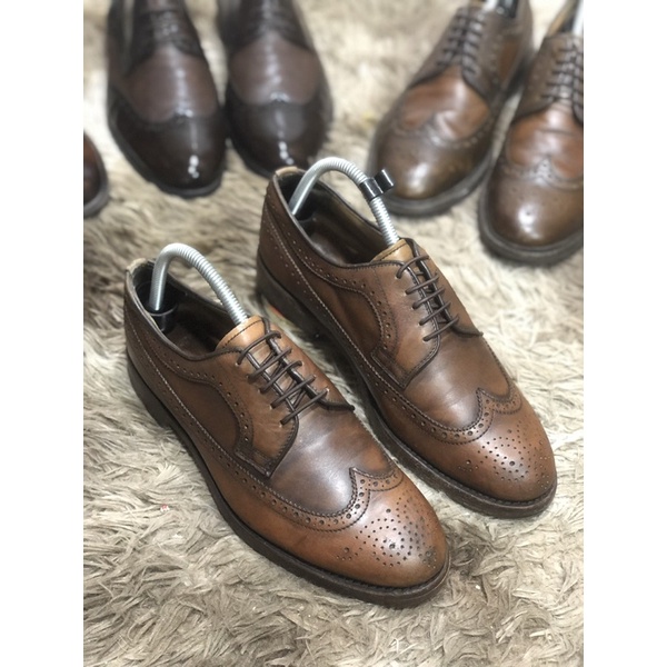 [Giày 2hand] [Size 40] [TonaShoe] Giày Tây Kiểu Dáng Wingtips Full Brouge Màu Nâu Phiên Bản Heritage Cao Cấp