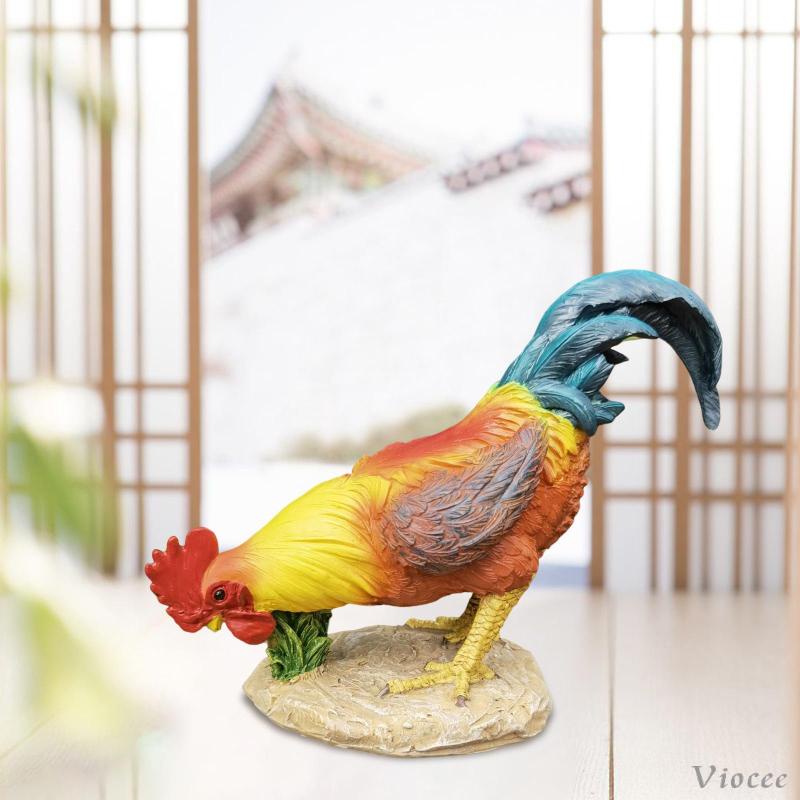 Mô Hình Tượng Rooster Điêu Khắc Sinh Động Dùng Trang Trí Phòng Khách / Nhà Bếp