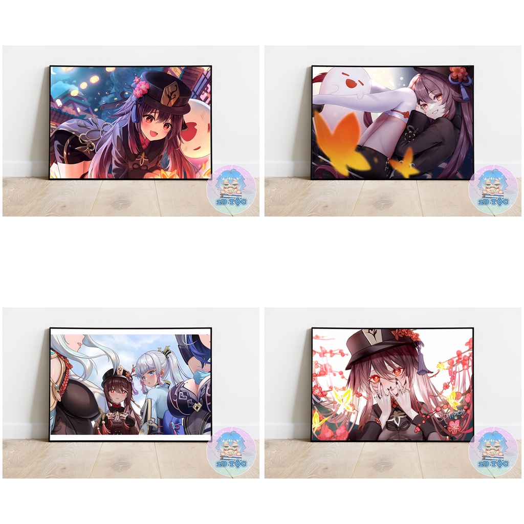 TRANH POSTER A3 HU TAO HuTao  GENSHIN IMPACT CHẤT LIỆU GIẤY CAO CẤP - 2D TỘC SHOP