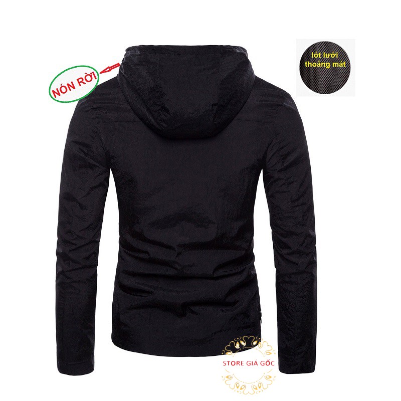Áo khoác nam thể thao - áo khoác nam nón rời phong cách hàn quốc