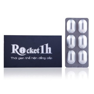 Rocket 1h Sao Thái Dương hộp 1 vỉ 6 viên Bao cao su, bcs