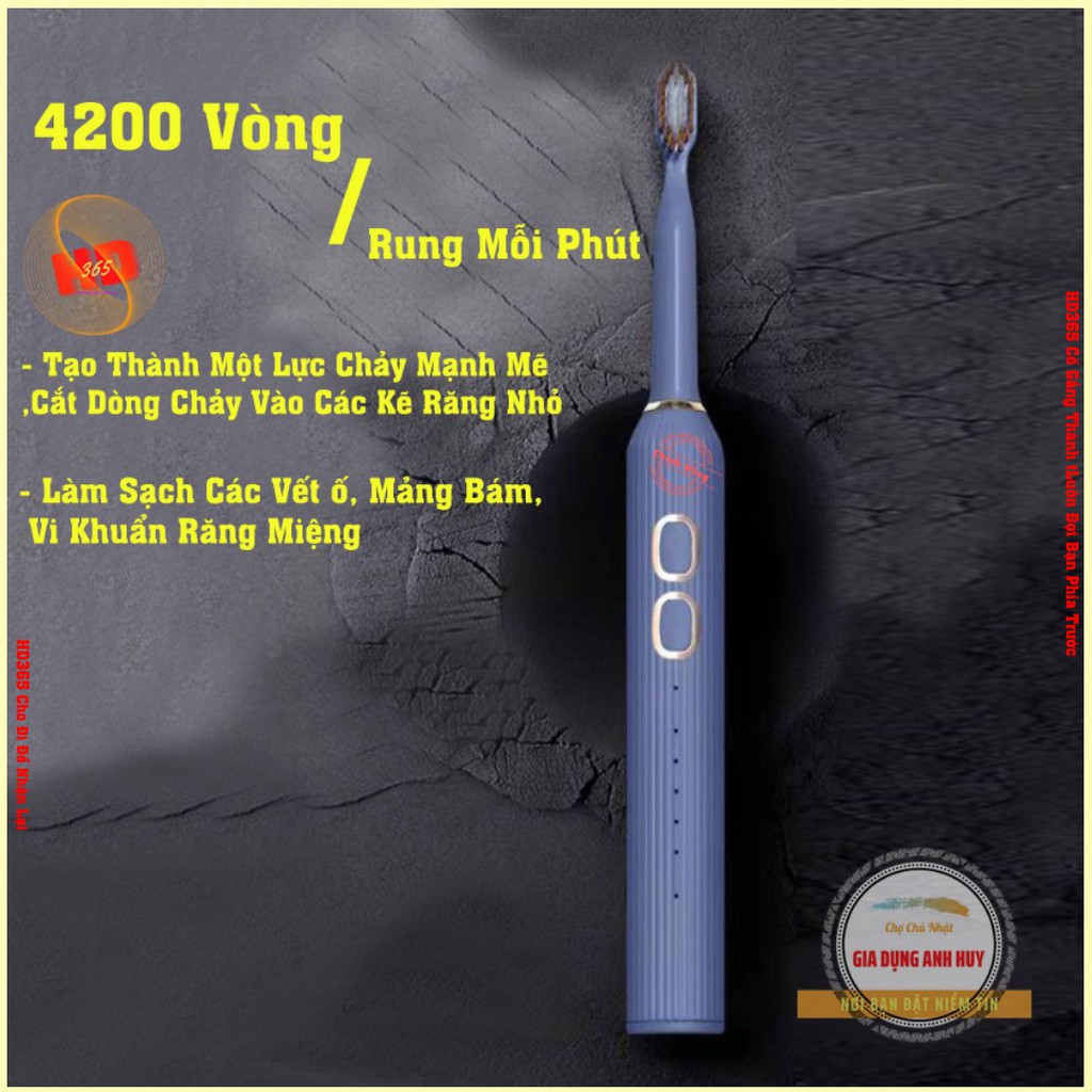 Bàn Chải Đánh Răng, Bàn chải Đánh răng Điện SONIC Siêu Mền Mại ( Hàng Chính Hãng ) - Dùng Cho Răng Nhạy Cảm HD365