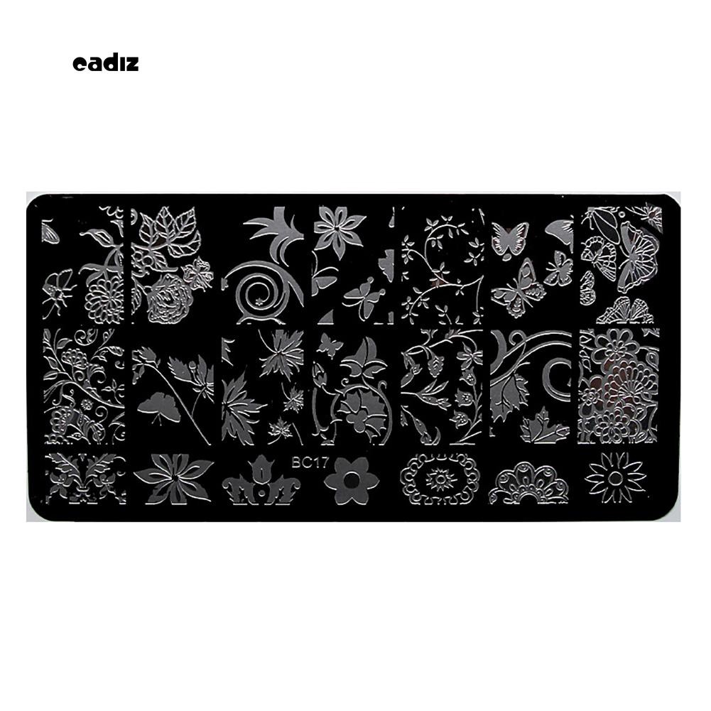 [Hàng mới về] Khuôn vẽ móng tay hình hoa lá đẹp đẽ trang nhã