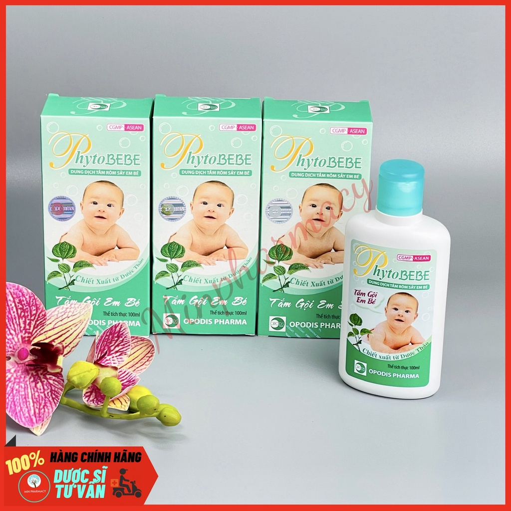 Dung Dịch Tắm Rôm Sảy Em bé Phyto BEBE - Minpharmacy