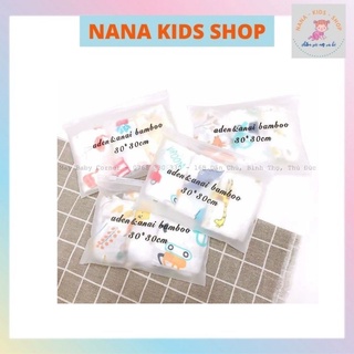 Khăn sữa sợi tre 4 lớp thấm hút , mềm mại cho bé ( sét 3 chiếc )