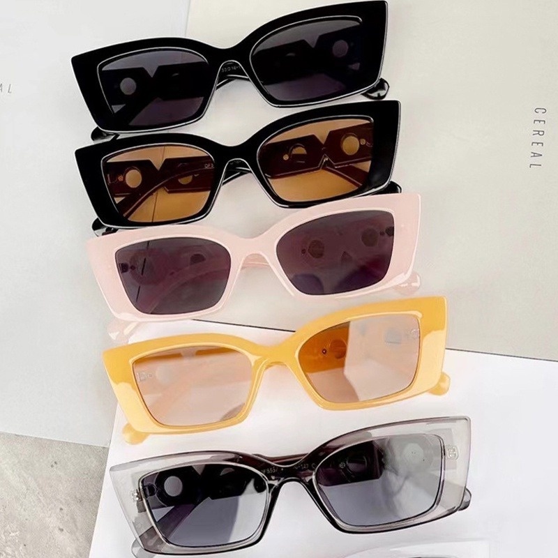 Kính Mát Mắt Mèo Gọng Kim Loại Thời Trang Retro