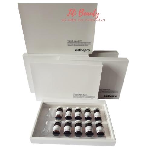 Tế bào gốc Vitamin C Ampoule 511 Esthepro  dưỡng da trắng sáng mịn chống lão hóa giảm nếp nhăn