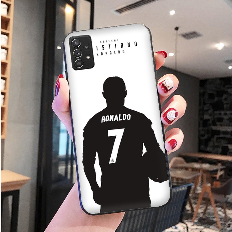 Ốp Điện Thoại Mềm Viền Đen Hình Cristiano Ronaldo Cho Samsung Galaxy A50 A50S A30S A11 A12 4G A21S A22 4G A22 5G A31 T3
