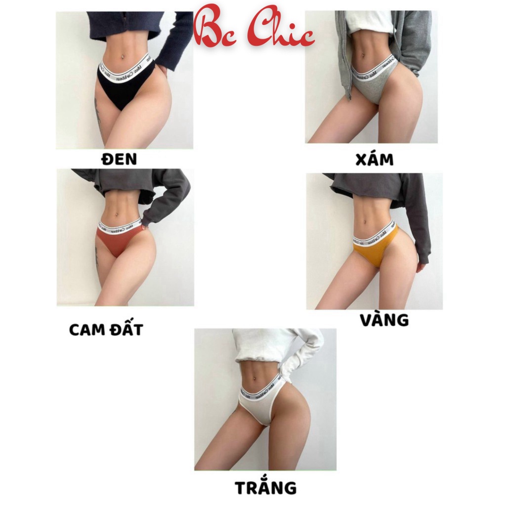 Quần Lọt Khe Nữ, Quần Lót Lọt Khe Sexy Cotton phối viền chun Miss Caribbean cá tính gợi cảm mã Q414 BC_CHIC LINGERIE