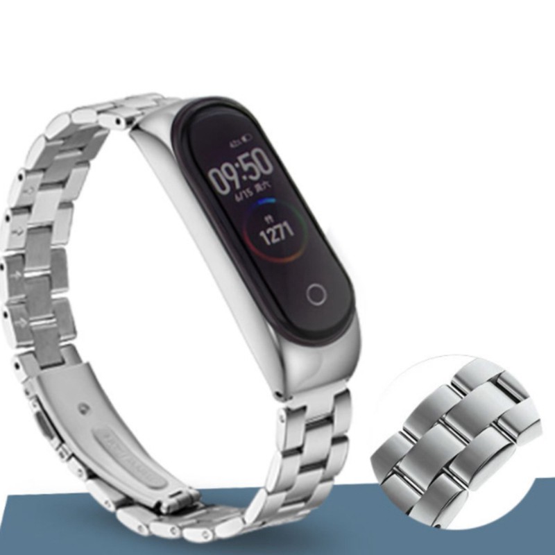 Dây Đeo Thay Thế Chất Liệu Thép Không Gỉ Màu Vàng Cho Xiaomi Mi Band 3 / 4 | BigBuy360 - bigbuy360.vn