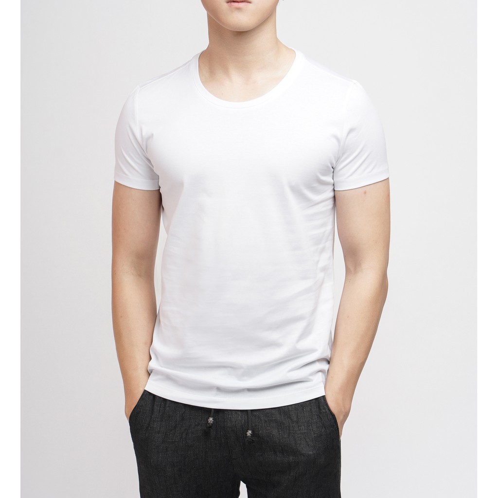 Áo Thun Nam Cổ Tròn Trơn VINETO Kiểu Dáng Ôm Body Ngắn Tay Chất Cotton Siêu Mát | BigBuy360 - bigbuy360.vn