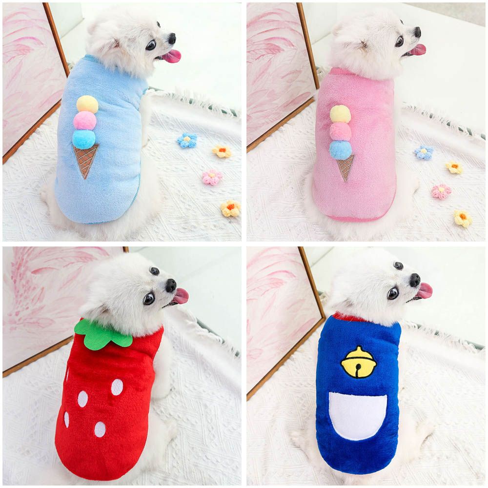 Trang phục mềm mại giữ ấm in hình dấu chân cho thú cưng