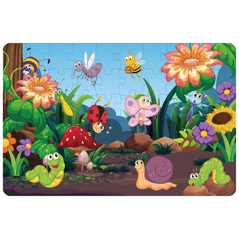 Đồ chơi xếp hình ZHAN QI TOYS 60 mảnh hình hoạt hình hỗ trợ giáo dục cho bé