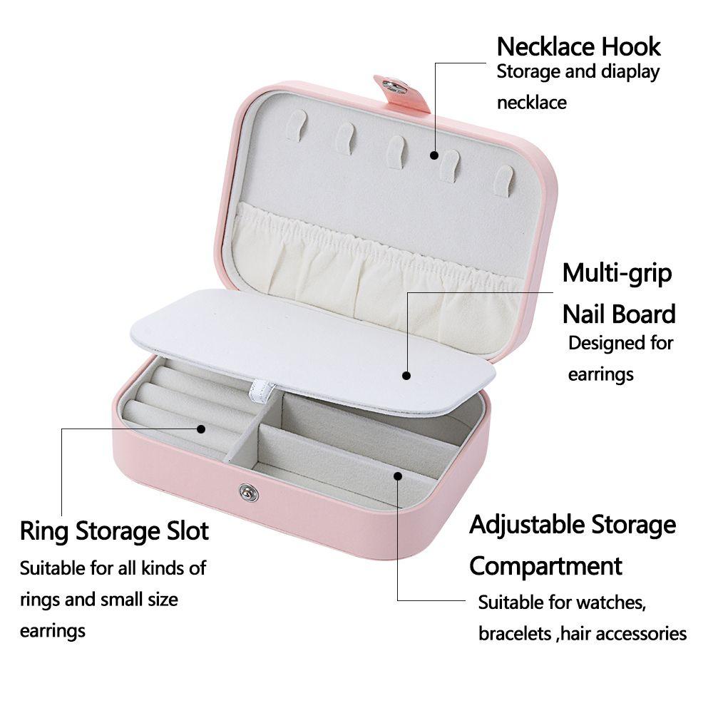 Hộp Đựng Trang Sức Bằng Da PU Tiện Dụng Khi Đi Du Lịch