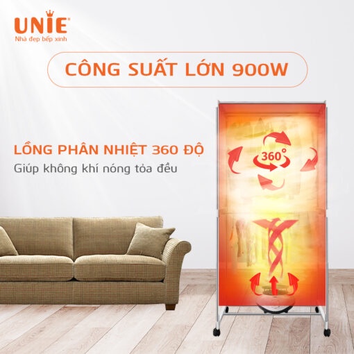 Máy sấy quần áo UNIE UE688 (công suất 900W) - Hàng chính hãng