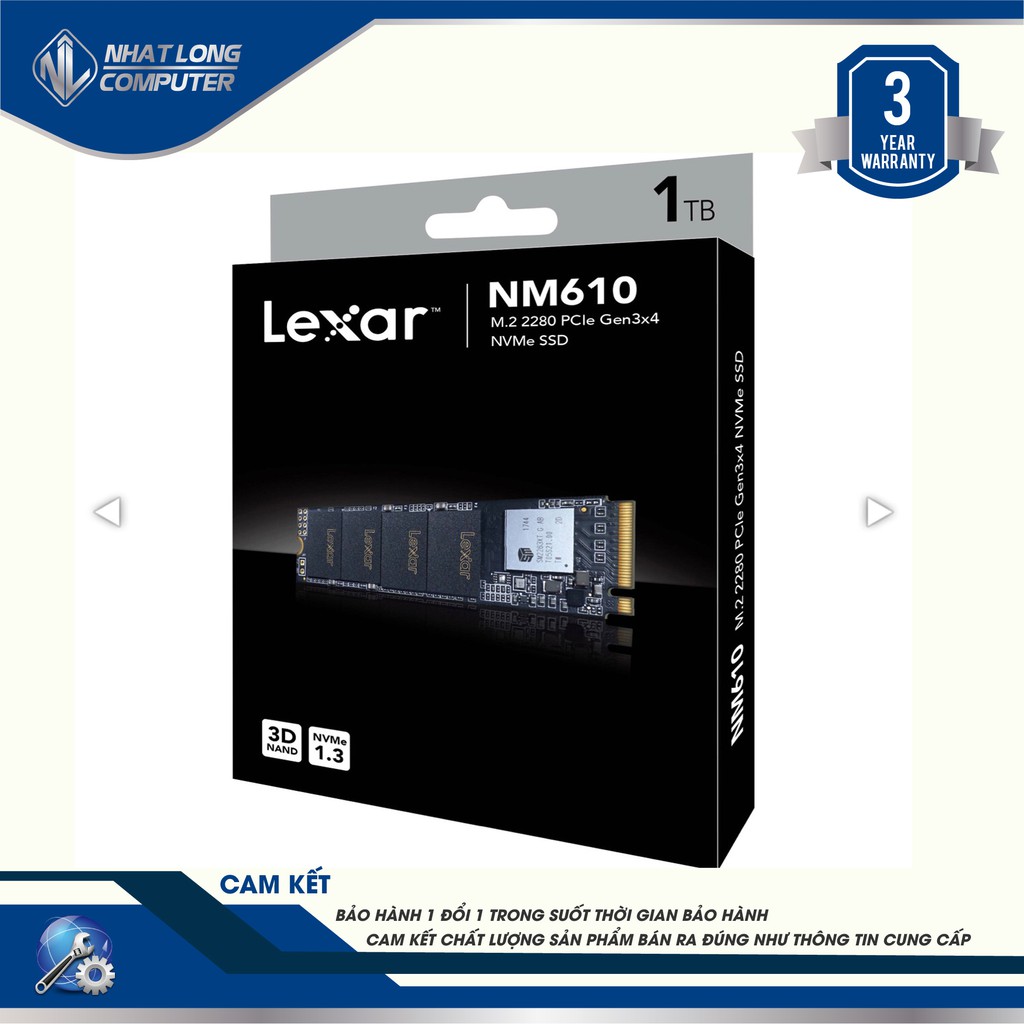 Ổ cứng SSD M2 PCie 1Tb Lexar NM620 nvme 2280- bh 3 năm