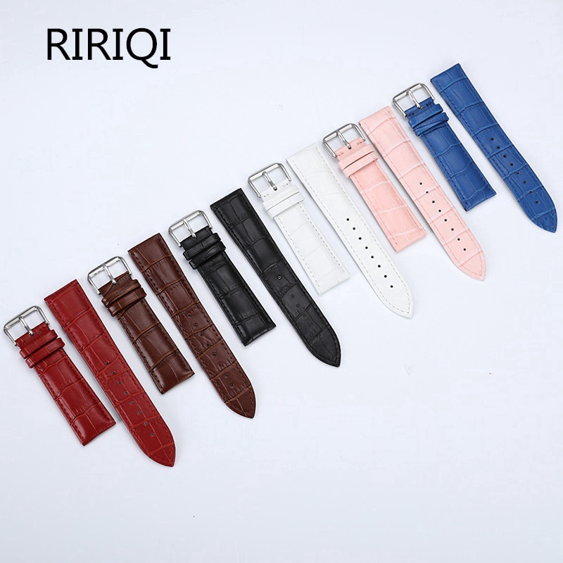 13 14 16 18 20 mm Genuine leather watchband watch belt strap wristwatches band female red white black