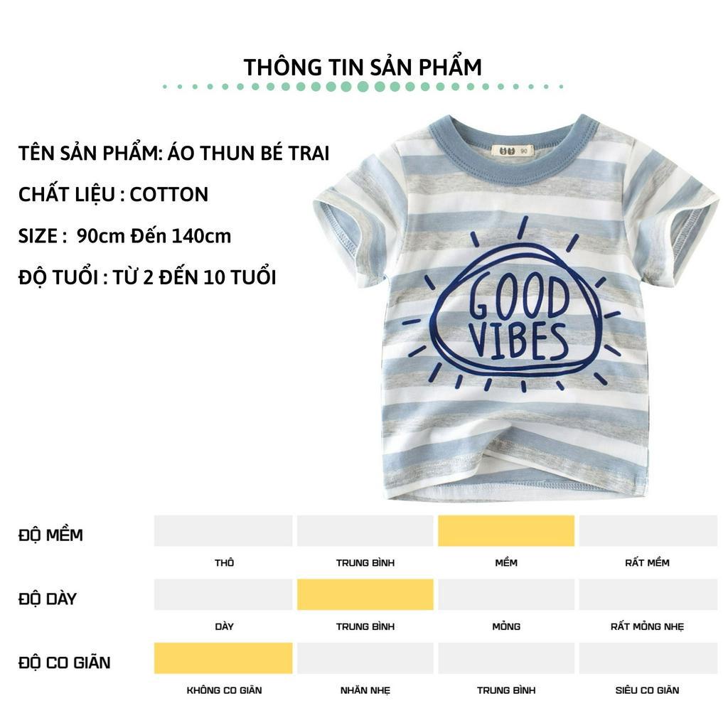 Áo thun bé trai ngắn tay 27Kids áo cộc nam vải Cotton cho trẻ từ 2-10 tuổi BSTS5