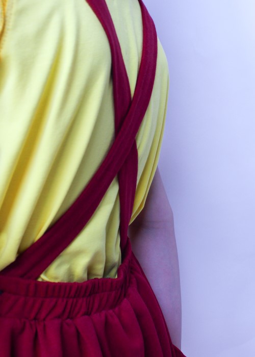 Chân váy yếm thời trang Jadiny cho bé gái màu đỏ