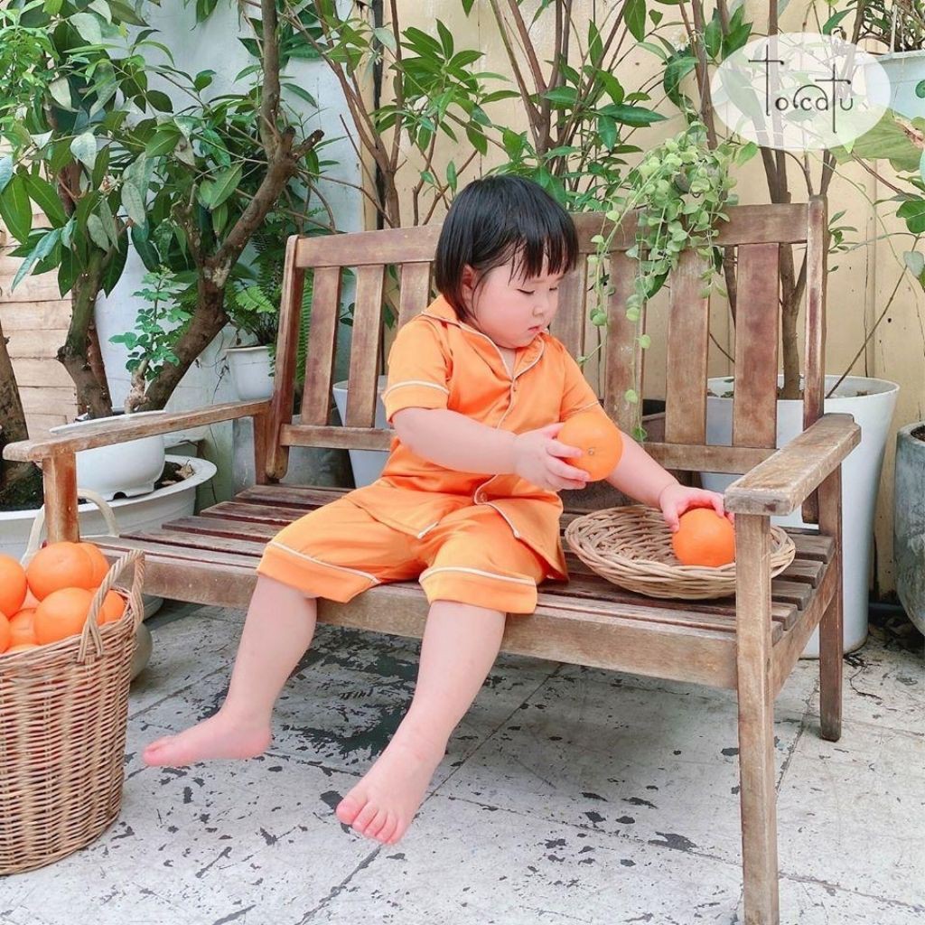 PIJAMA Lụa Cộc Tay Cực Kì Mềm Mại Và Tạo Sự Thoải Mái Cho Bé Từ 6 Tháng Đến 10 Tuổi