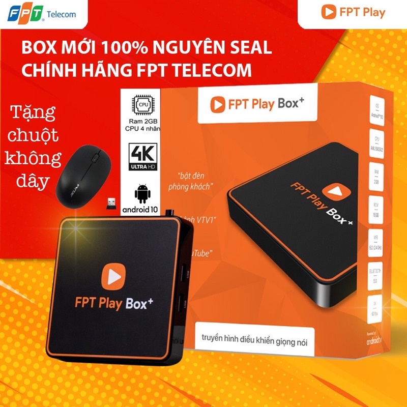 FPT Play Box+ Tivi Box T550 - Hệ điều hành AndroidTV 10 - 7 tháng cước sử dụng miễn phí
