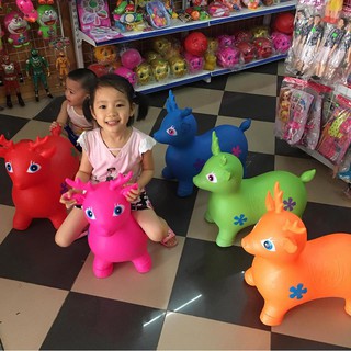 Thú nhún hình con hươu bơm hơi