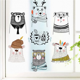 Decal dán tường Thú xinh đáng yêu