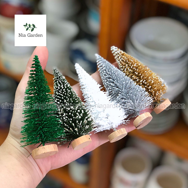 Cây thông Noel mini để bàn trang trí giáng sinh Christmas decor Nia Garden N5