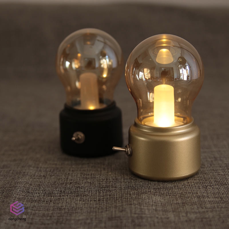 Đèn ngủ bóng LED sạc USB để bàn trang trí phòng ngủ phong cách vintage