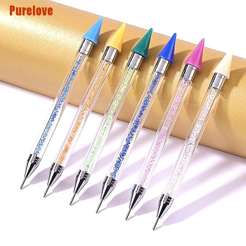 1 Cây Bút Hai Đầu Đính Đá Pha Lê Trang Trí Móng Tay