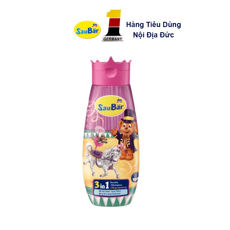 Tắm+ gội+ xả Saubar Märchendusche 3in1 cho bé 250 ml_hàng nội địa Đức