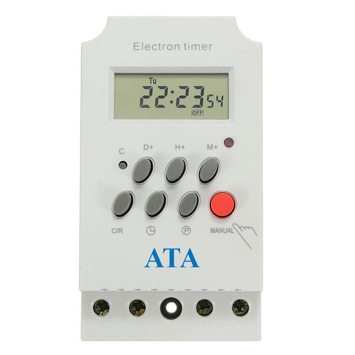 Công tắc hẹn giờ điện tử ATA AT-17C, 17 chương trình điều khiển tắt mở chuông báo theo lịch hẹn - Hàng chính hãng