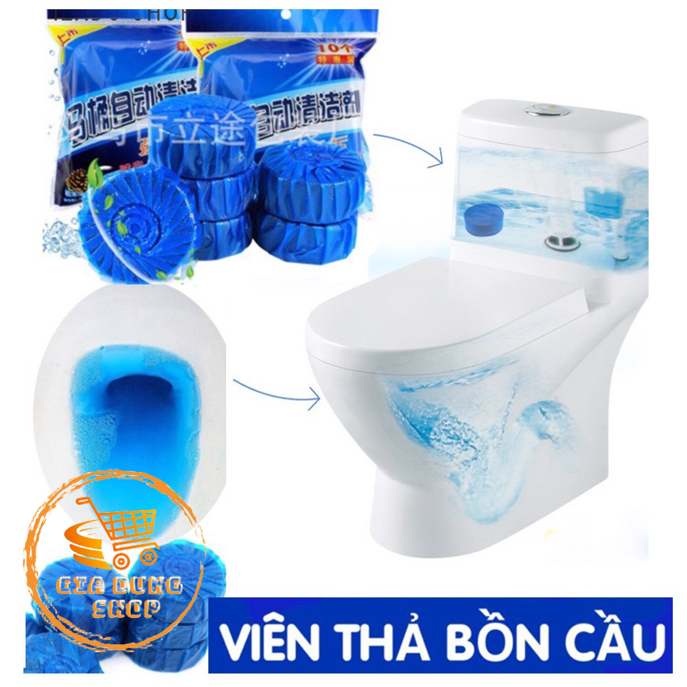 Tẩy Bồn Cầu Gói 10 Viên Thả Khử Trùng Duyệt Khuẩn