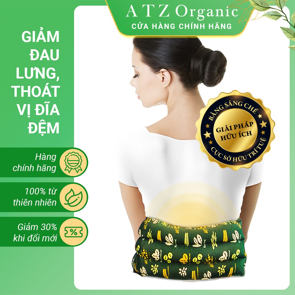 Túi chườm lưng Thảo Mộc ATZ Healthy Life - Chườm lưng giúp giảm đau lưng, cột sống - hàng chính hãng